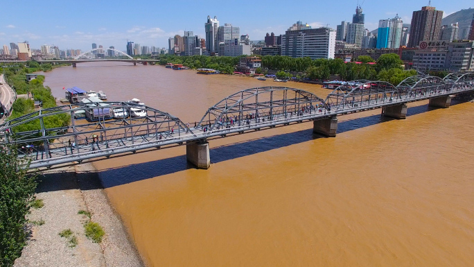 4K天下第一中山桥白塔山白塔寺