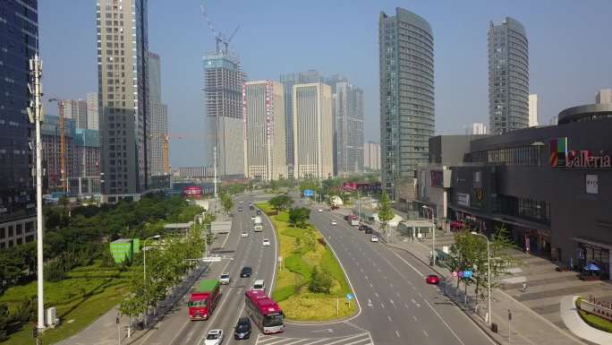 大连东港道路航拍