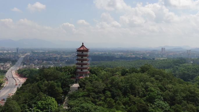 航拍，玉林，桂东南纪念塔