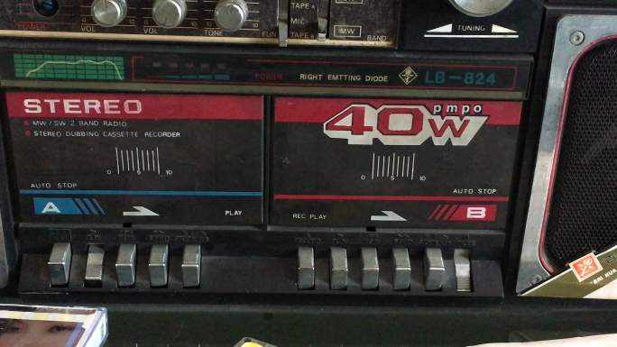 4k原创录音机磁带收录机70年代80年代