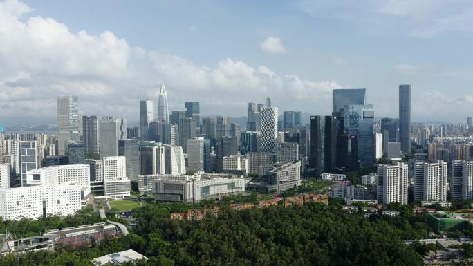 深圳南山区高新技术产业园大景航拍