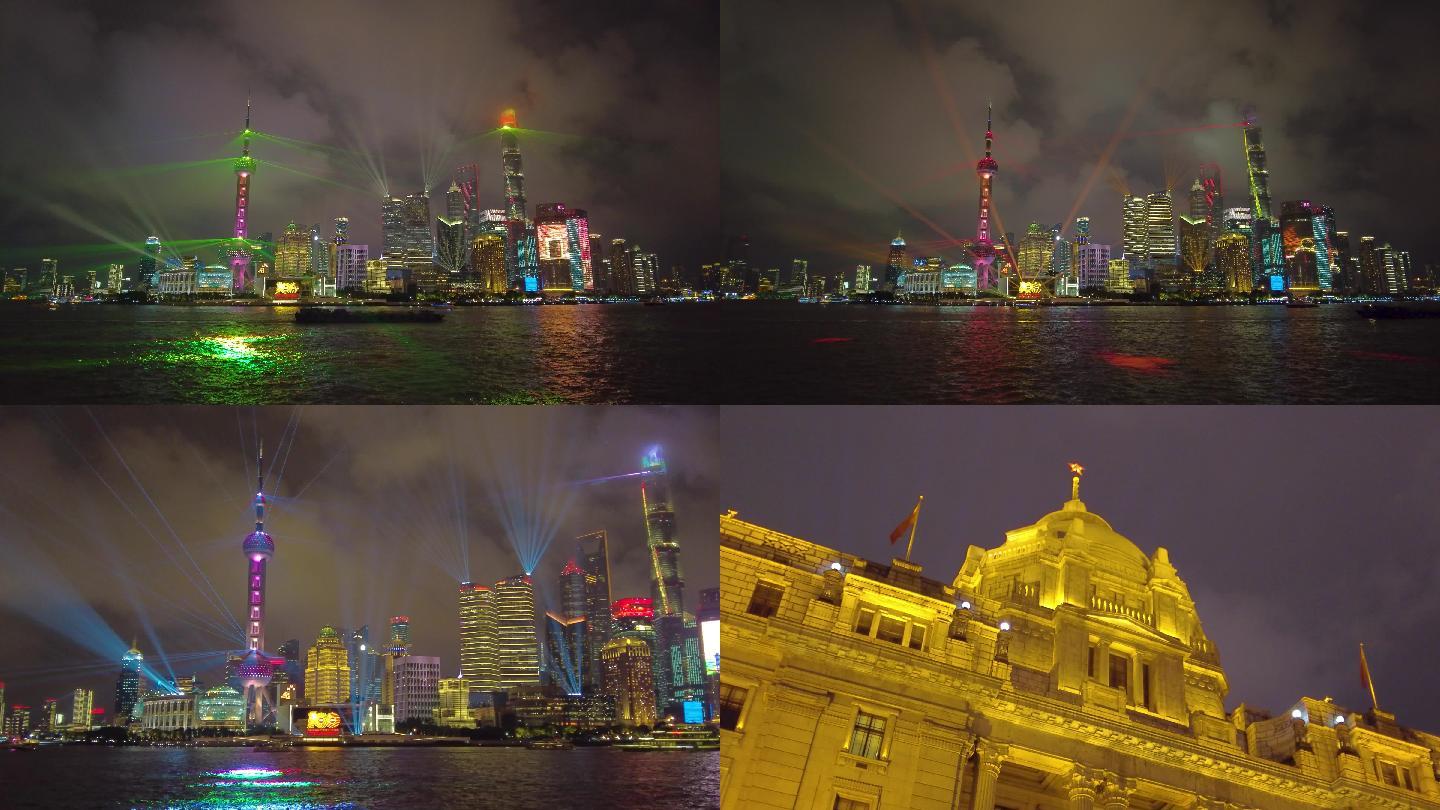 上海外滩21年7月1日最新灯光秀4K实拍