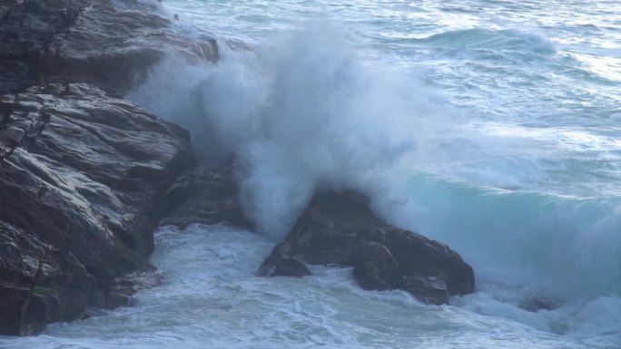 波浪对悬崖或海岸线的影响