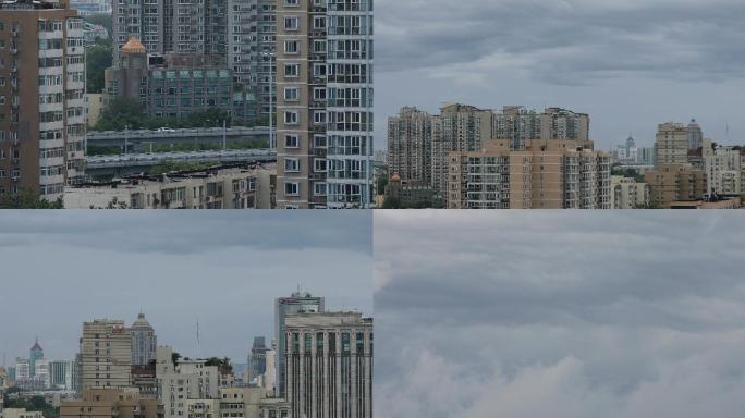 雨后清晨，北京城市，居民楼楼群，安静4k