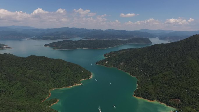 小东江东江湖青山绿水航拍