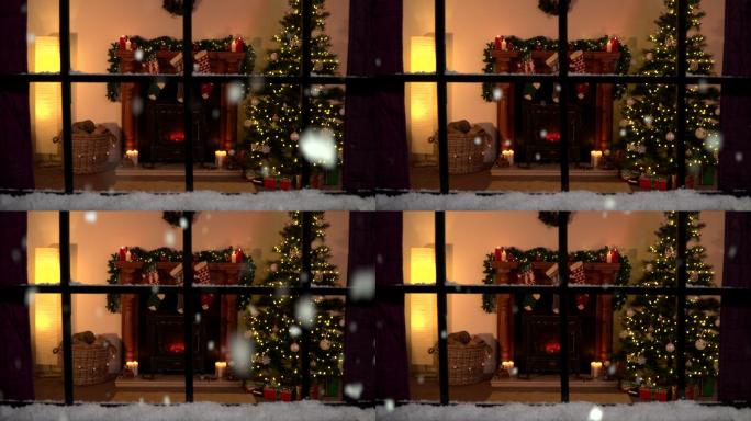 圣诞橱窗场景