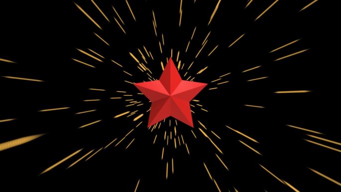 红色五角星放光芒alpha透明通道