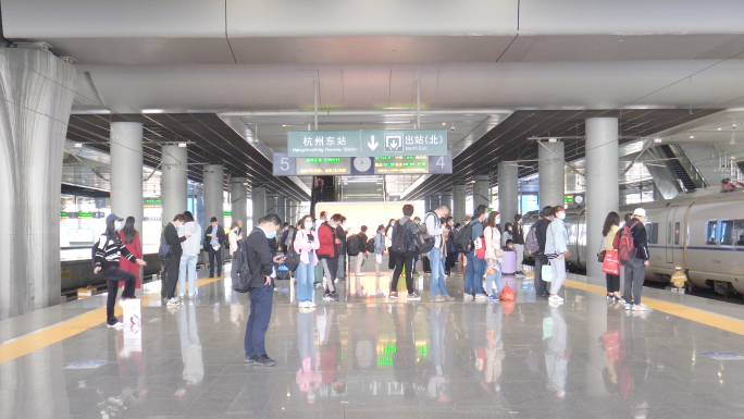 2021杭州火车东站高铁站实拍合辑