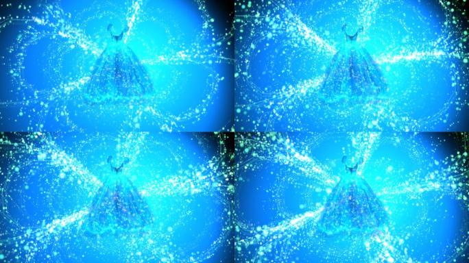 唯美粒子公主裙背景