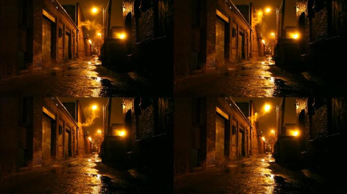 黑暗的城市小巷