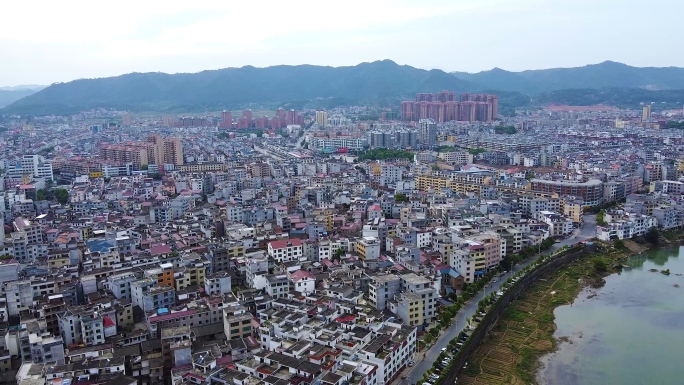 航拍江西省吉安市永新县县城