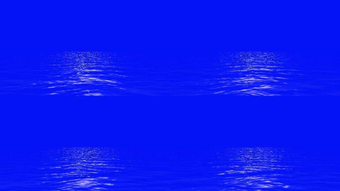 蓝屏上的水反射