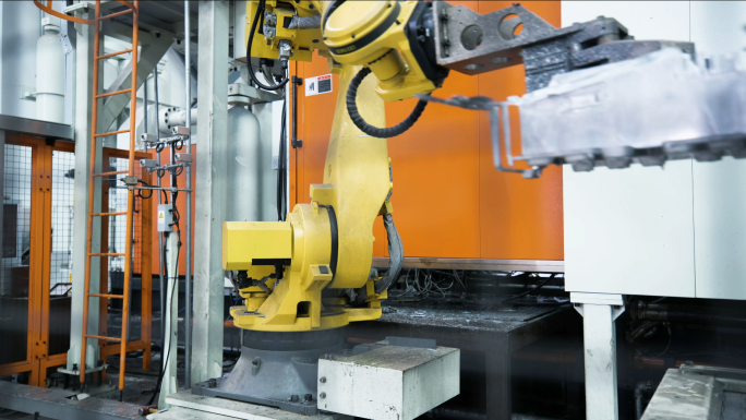 4K自动化工厂，机器人铸造，重工业制造