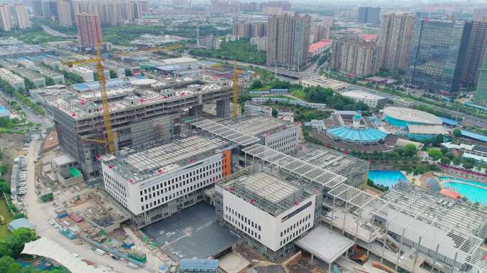 【4K航拍】建设中的湖南广电节目生产基地