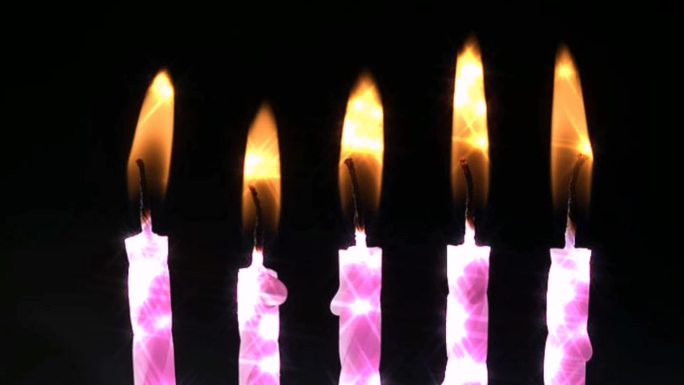 蜡烛燃烧、生日快乐素材