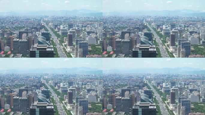 北京长安街俯拍视频素材4K