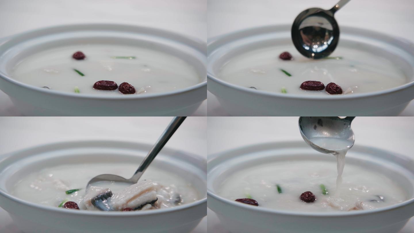 奶白色的美味鱼汤