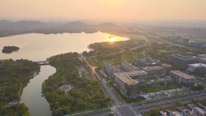 【徐州】航拍徐州大龙湖风景区