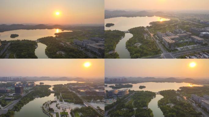 【徐州】航拍徐州大龙湖风景区