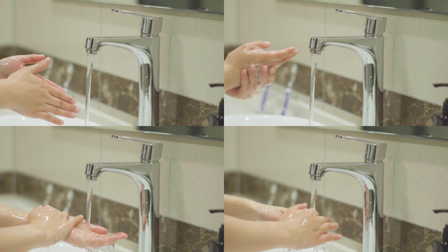 洗手液洗手泡沫升格镜头