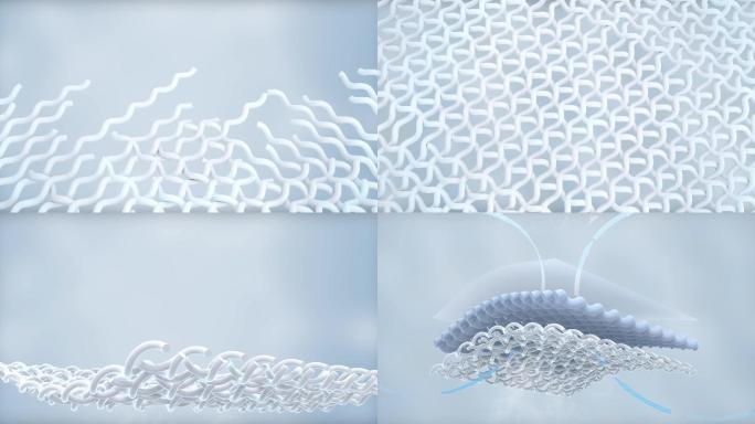透气纤维科技材料AE模板其中带3D文件