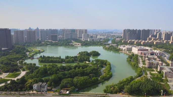 【徐州】航拍徐州金龙湖风景区