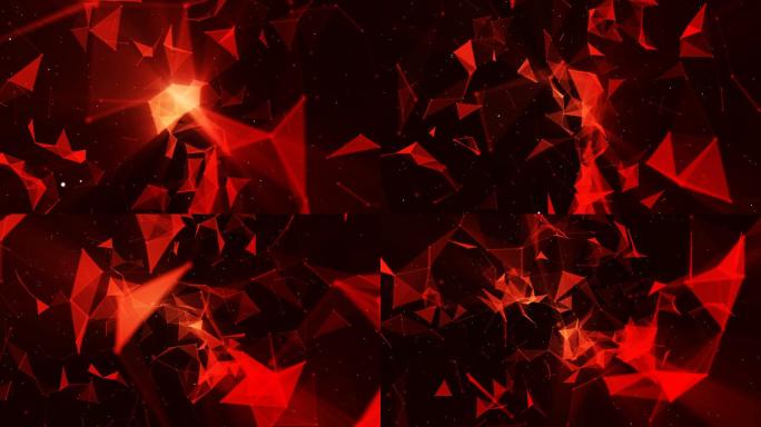 抽象几何红色背景分形