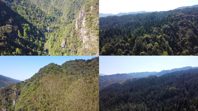 航拍江西井冈山旅游风景区自然风光