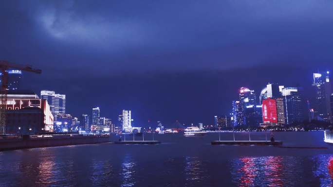 上海外滩东方明珠夜景