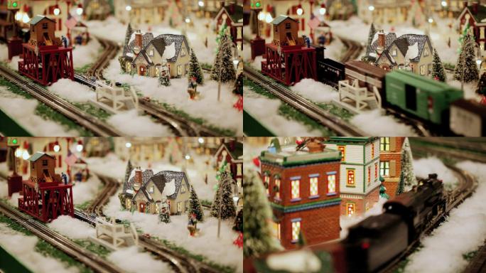 老式圣诞玩具火车