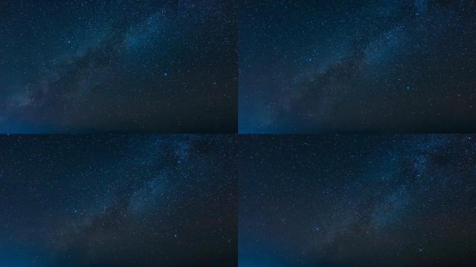 银河系和天空中的多星运动4K时间间隔