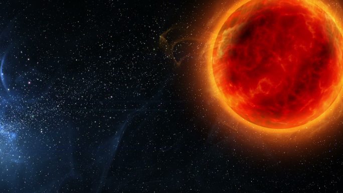 红矮星宇宙恒星三维模型三体科幻