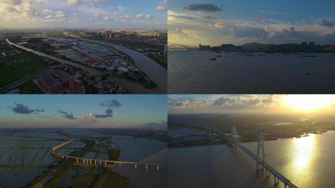 南沙自由贸易区航拍4K30帧明珠湾航拍