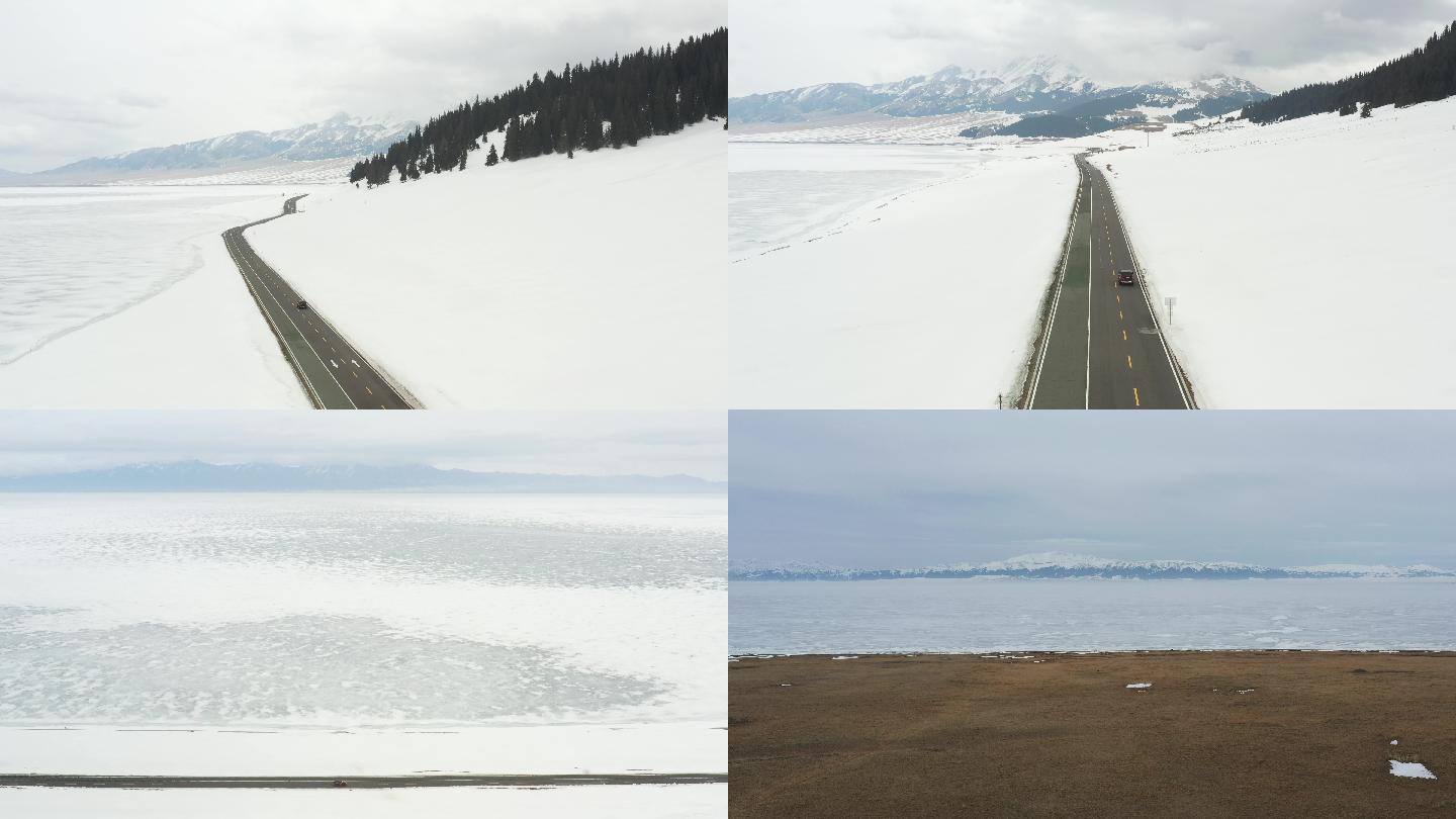 新疆赛里木湖冬季4K