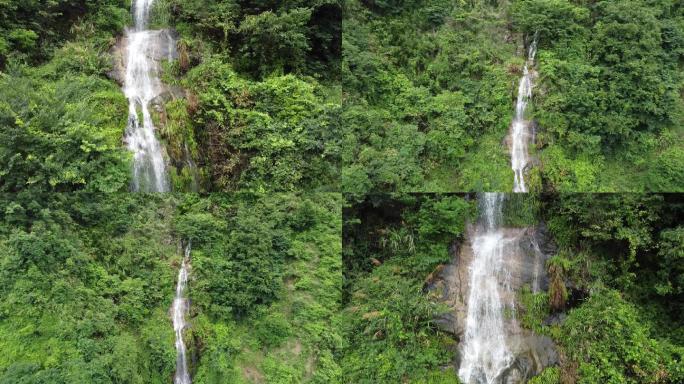 瀑布小溪山泉水航拍流水