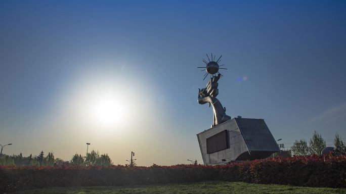 永城地标延时航拍延时