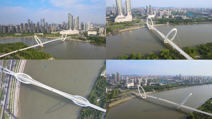 【南京】航拍南京眼步行桥