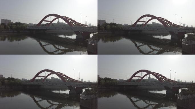山东济南：小清河夕阳落日