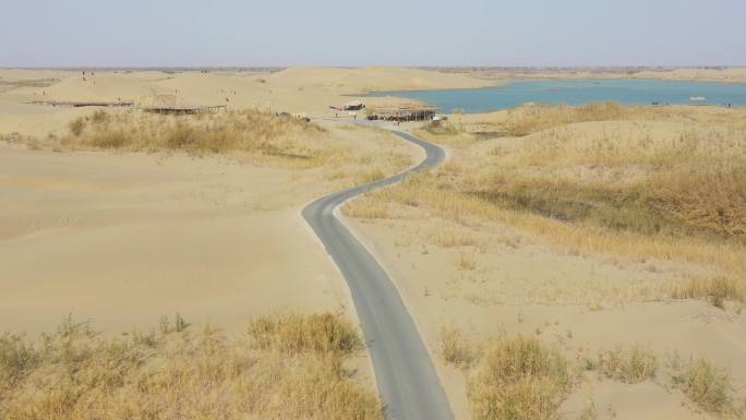 新疆罗布人村寨沙漠公路4K