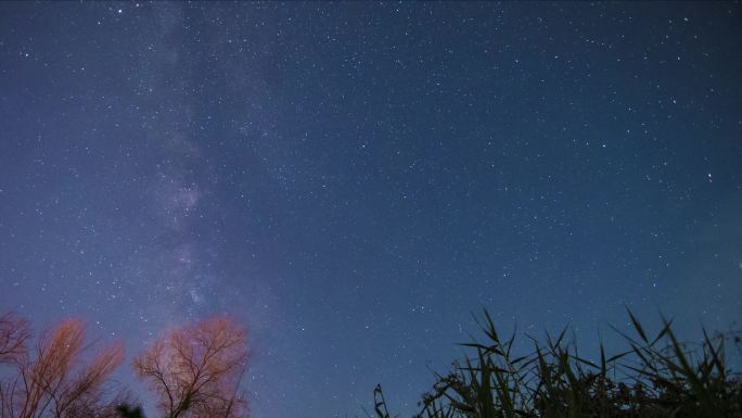 农村夏夜银河实拍延时-1