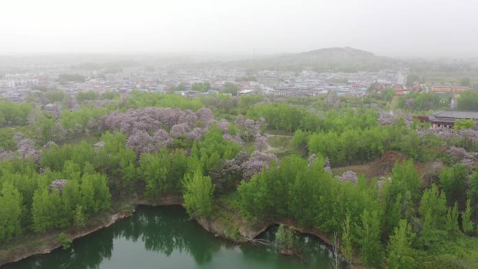 永城刘邦像梁王墓4k航拍