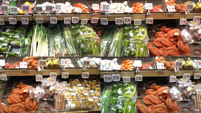 超市水果辣椒蔬菜新鲜绿色货架