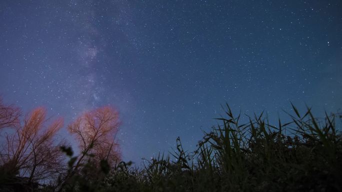 农村夏夜银河实拍延时-2