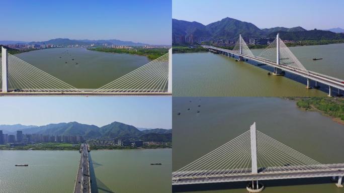 杭州富阳大桥航拍