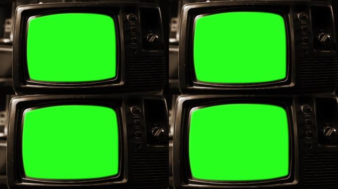 旧电视绿屏。
