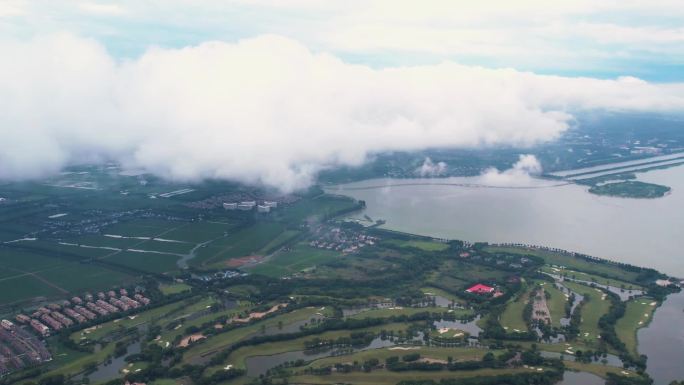 昆山淀山湖震撼穿云生态住宅航拍房地产宣传