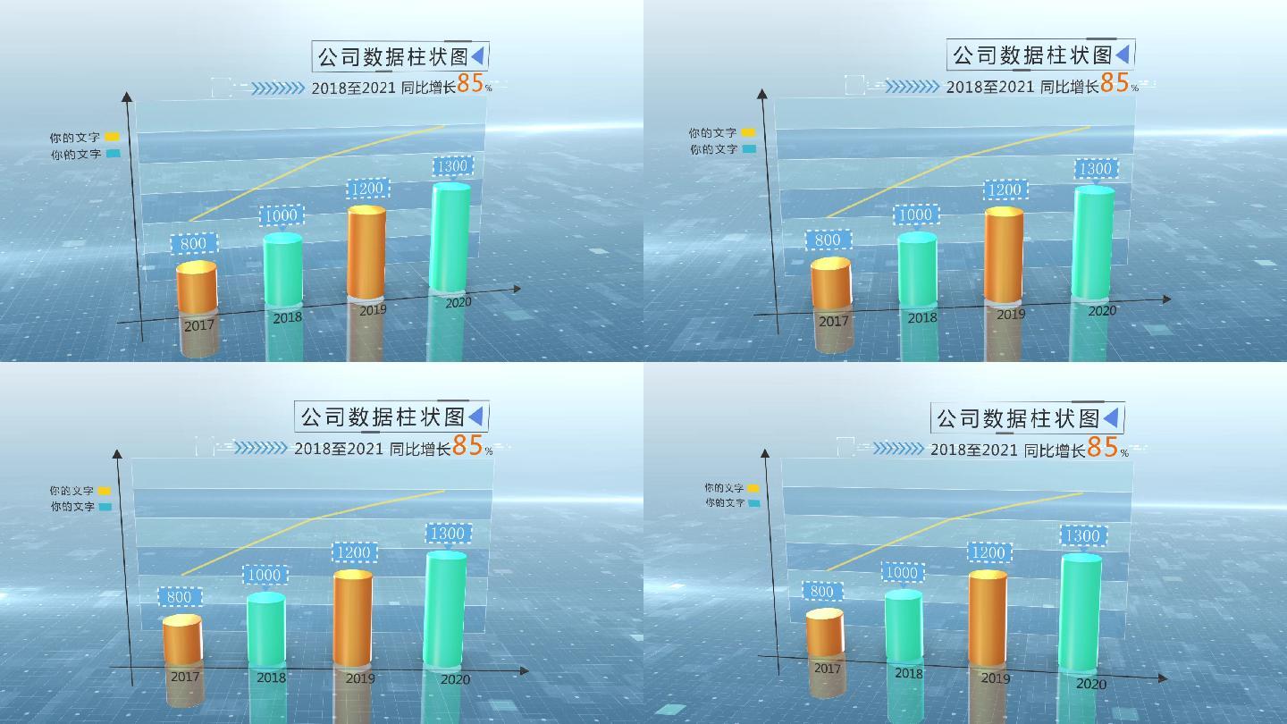 e3d柱状图4个柱数据对比