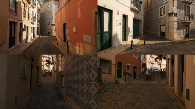 葡萄牙里斯本街道小巷住宅