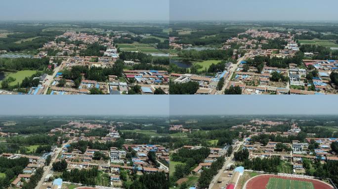 航拍4K中国北方农村