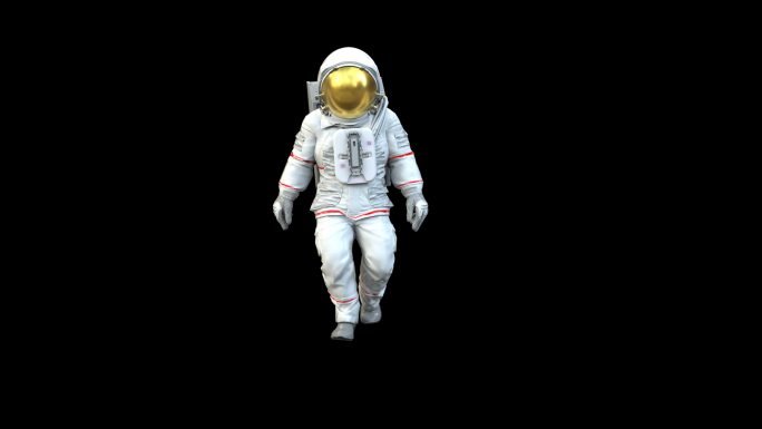 宇航员带通道透明元素太空服